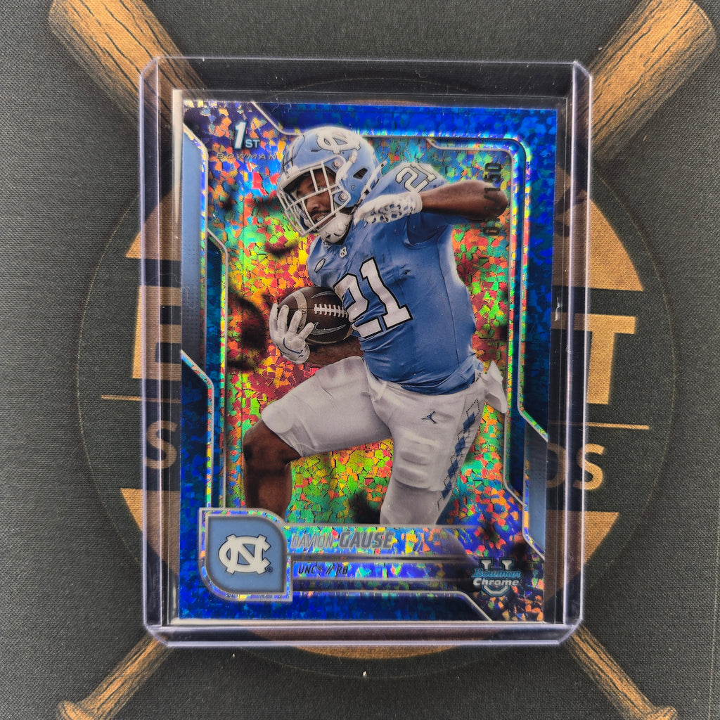 2025 Topps Bowman Chrome U Davion Gause Blue Mini-Diamond /150 | The Break Room Cards™-1