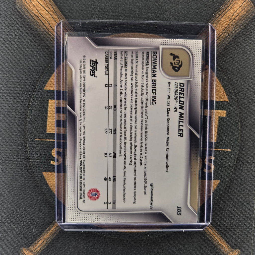 2025 Topps Bowman Chrome U Dre'lon Miller Shimmer Refractor | The Break Room Cards™-2