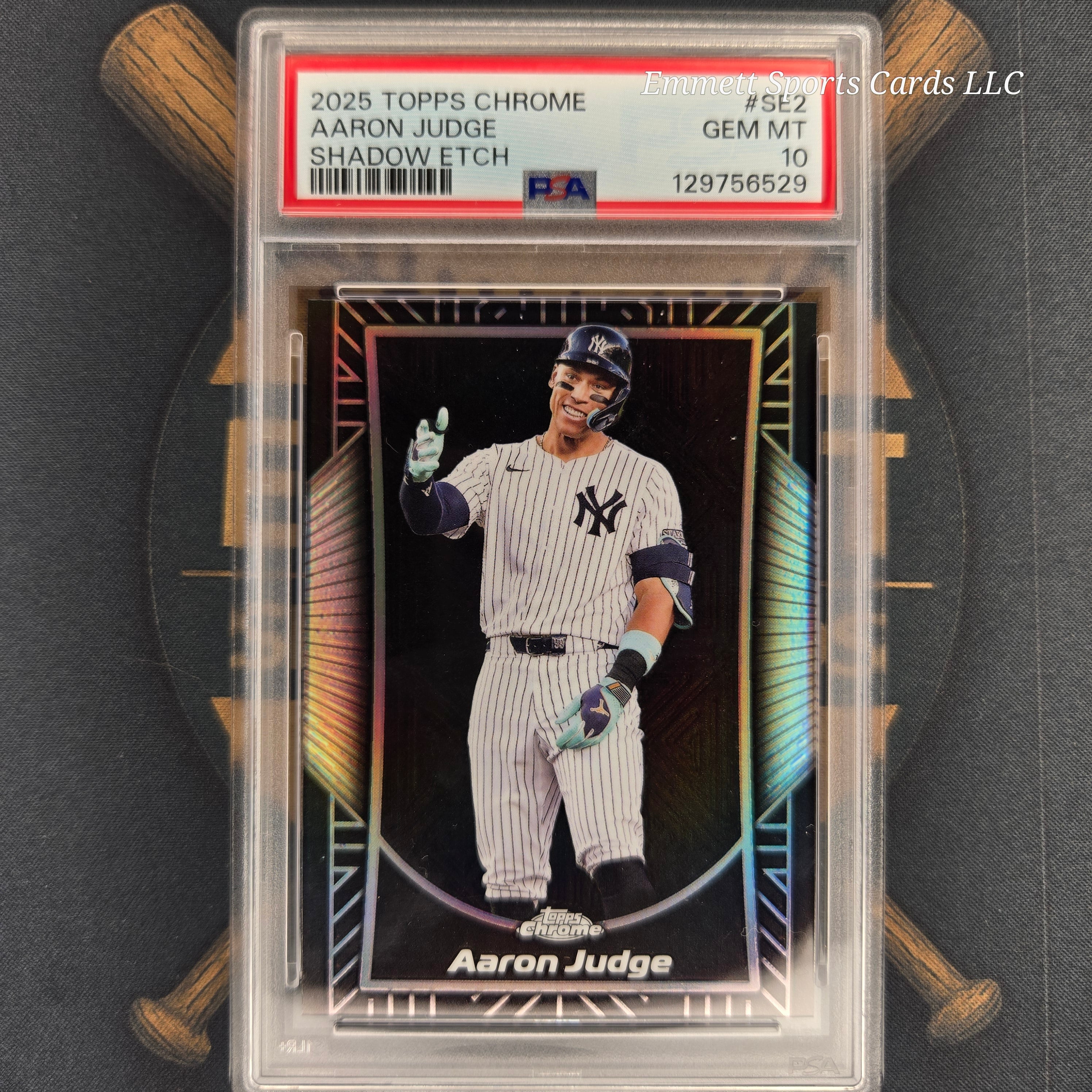 2025 Topps Chrome Aaron Judge Shadow Etch PSA 10 | The Break Room Cards™ -1