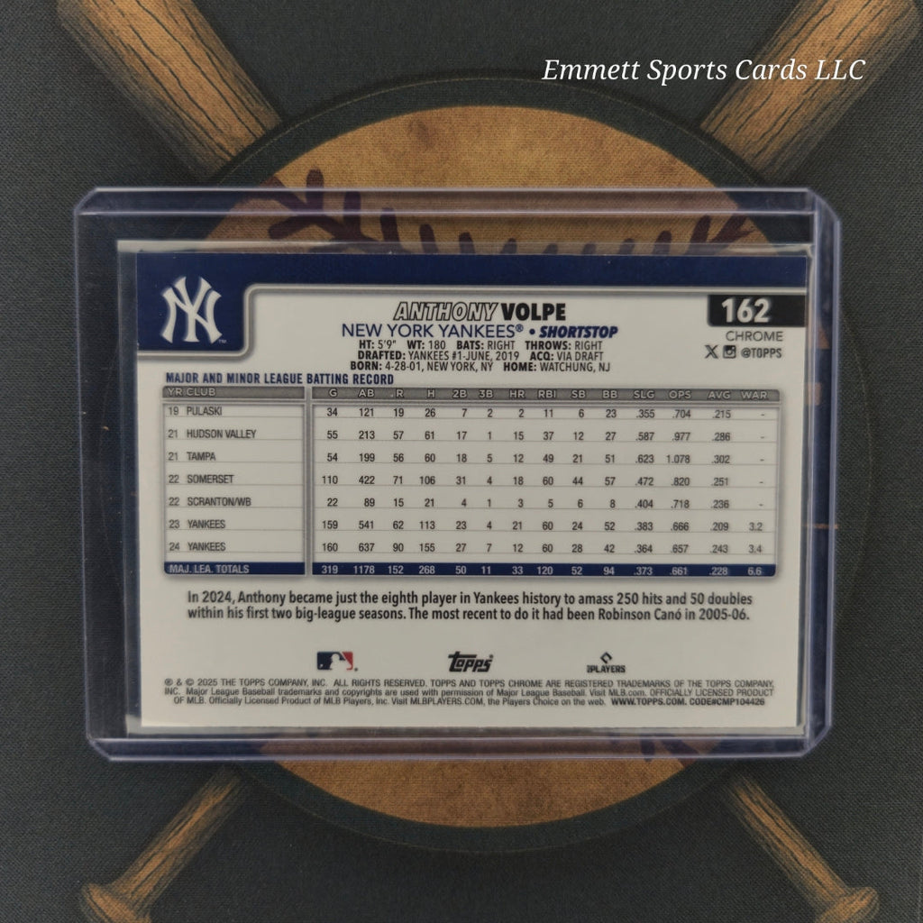 2025 Topps Chrome Anthony Volpe Raywave Refractor | The Break Room Cards-2