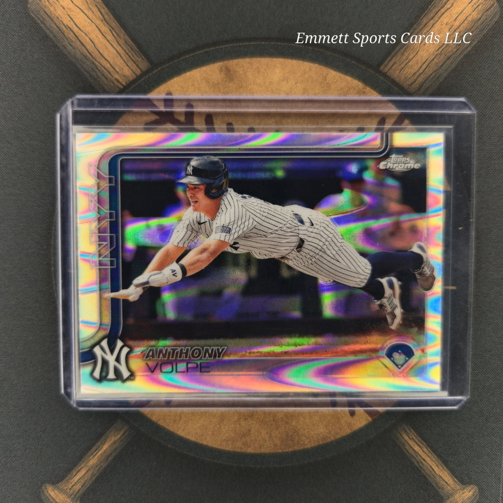 2025 Topps Chrome Anthony Volpe Raywave Refractor | The Break Room Cards-1