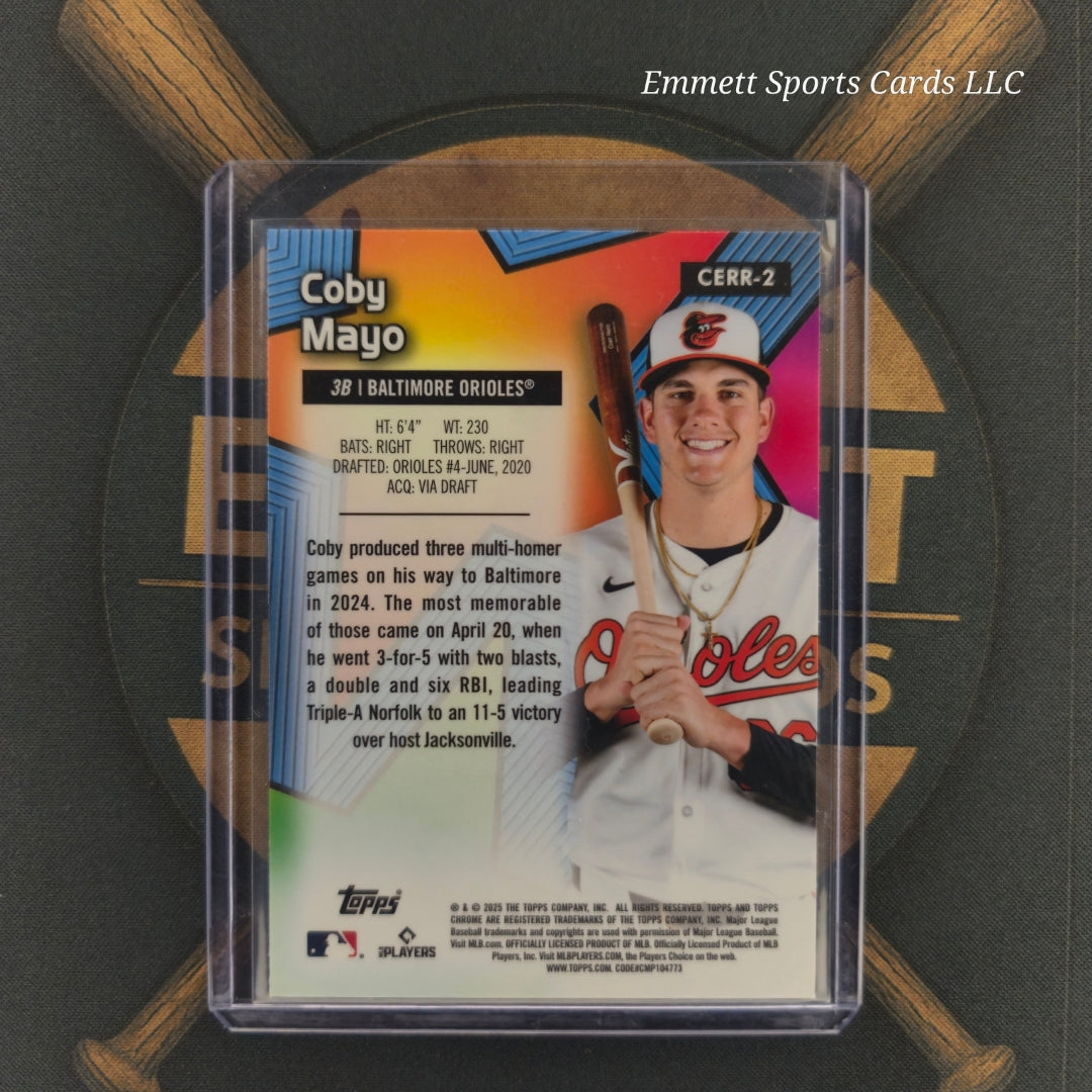 2025 Topps Chrome Coby Mayo All-Etch Rookie Rush Insert | The Break Room Cards-2