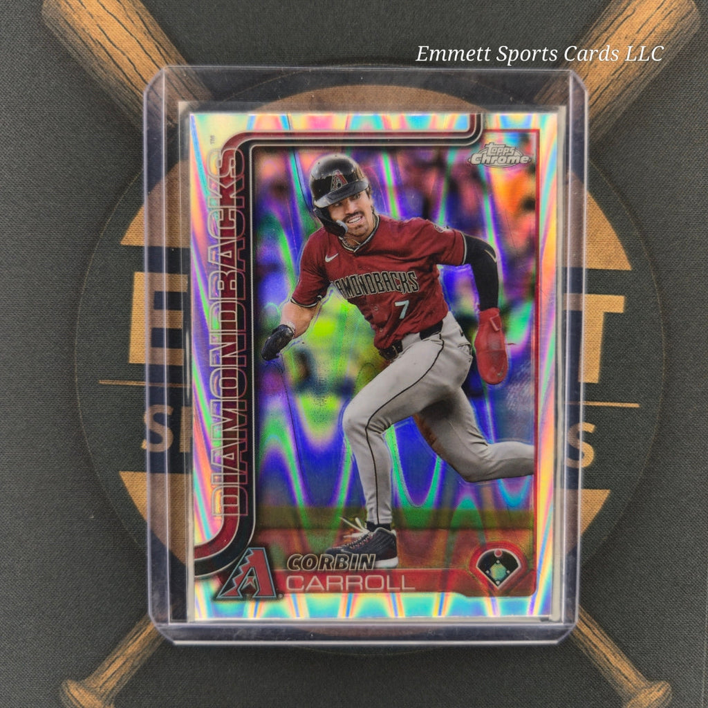 2025 Topps Chrome Corbin Carroll Raywave Refractor | The Break Room Cards-1