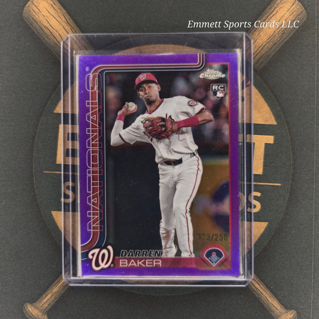 2025 Topps Chrome Darren Baker Purple Refractor /250 | The Break Room Cards-1
