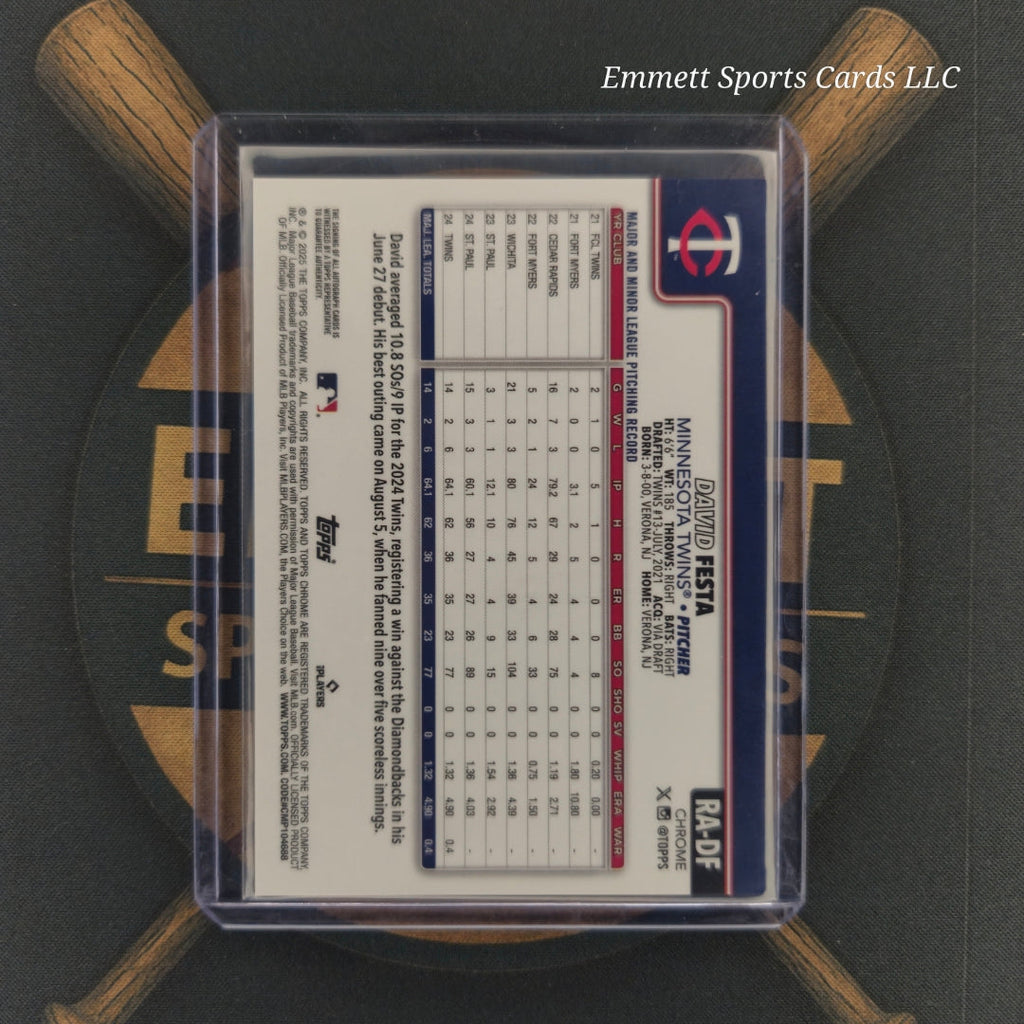 2025 Topps Chrome David Festa Purple Speckle Refractor /299 | The Break Room Cards-2