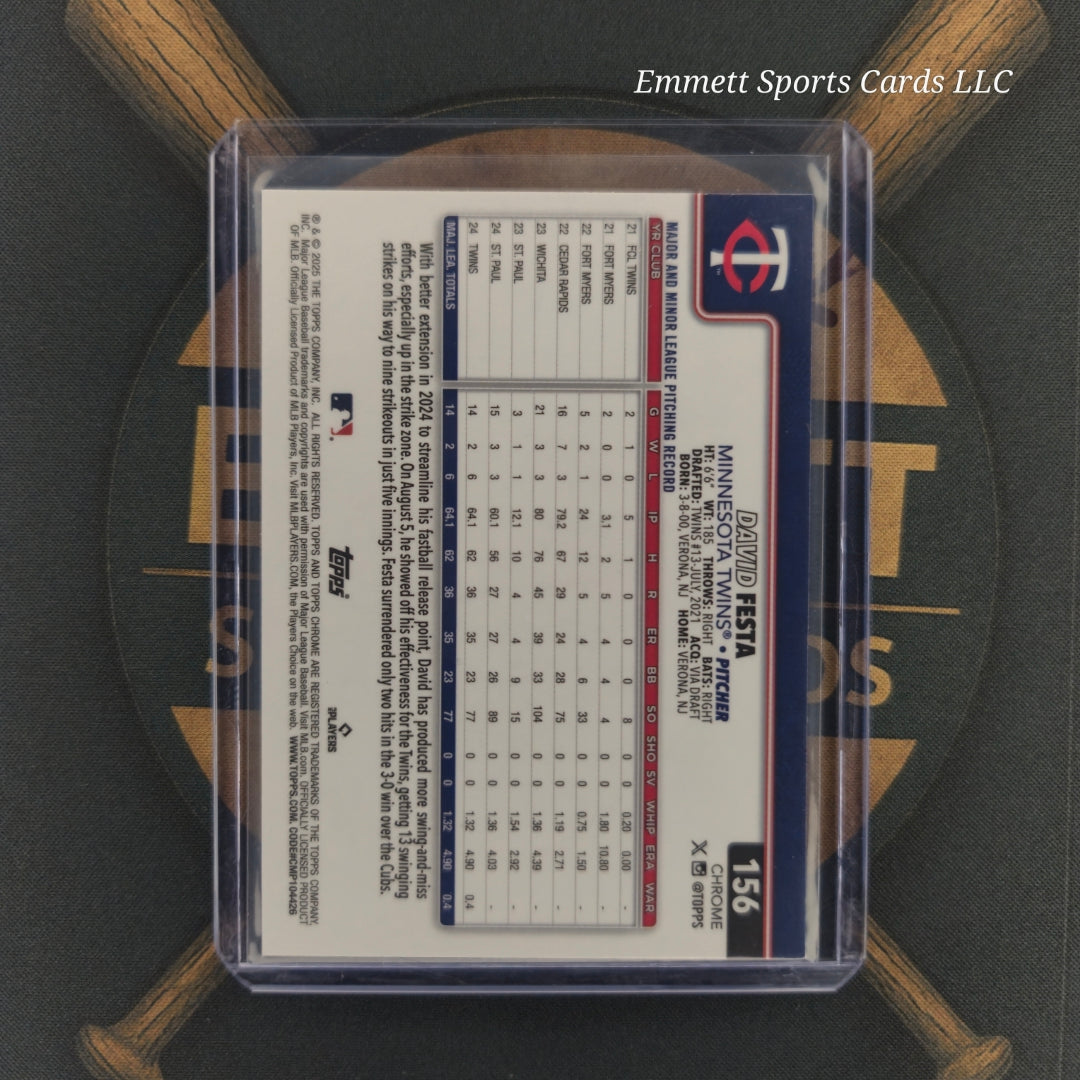 2025 Topps Chrome David Festa Logo Refractor | The Break Room Cards-2