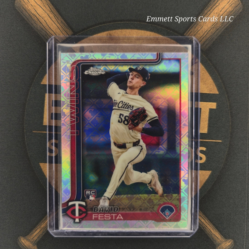 2025 Topps Chrome David Festa Logo Refractor | The Break Room Cards-1