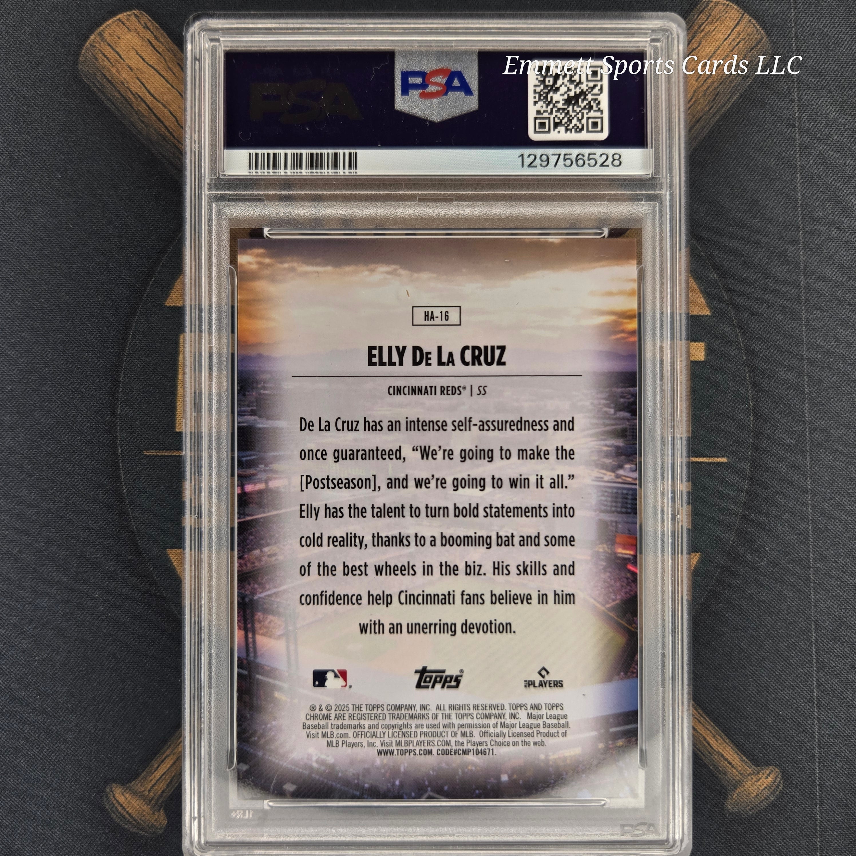 2025 Topps Chrome Elly De La Cruze Home Field Advantage PSA 10 | The Break Room Cards™ -2
