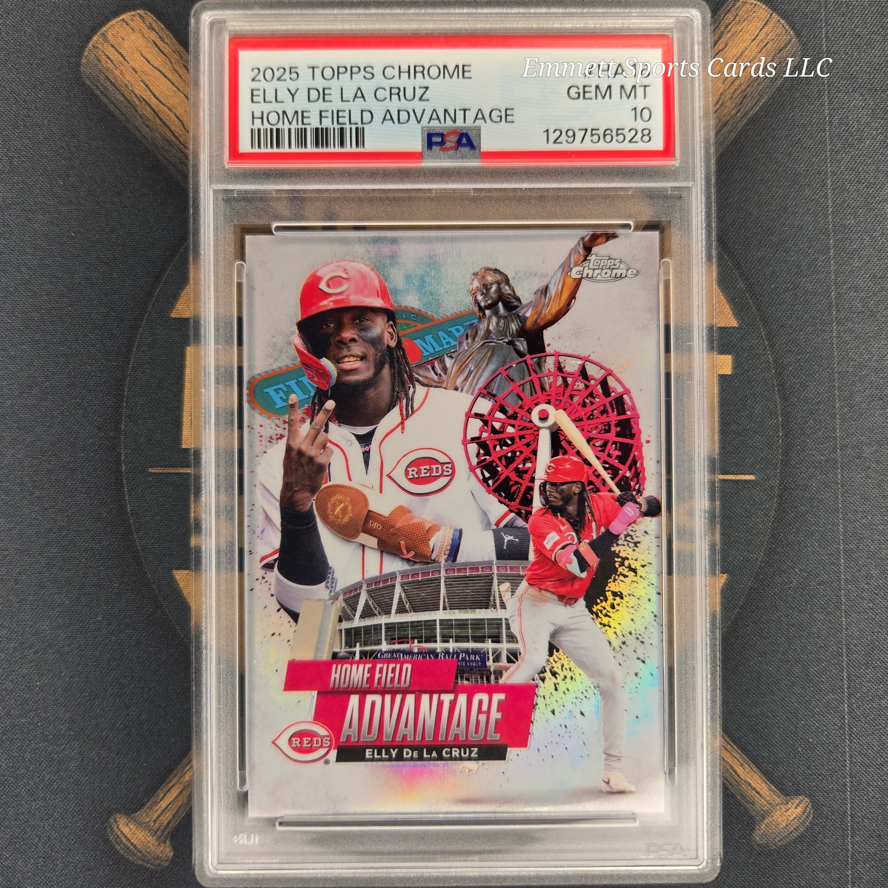 2025 Topps Chrome Elly De La Cruze Home Field Advantage PSA 10 | The Break Room Cards™ -1