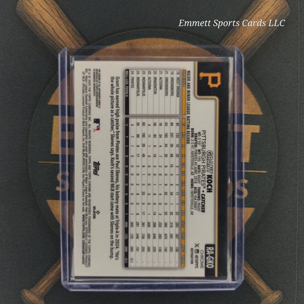 2025 Topps Chrome Grant Koch Refractor Auto /499 | The Break Room Cards-2