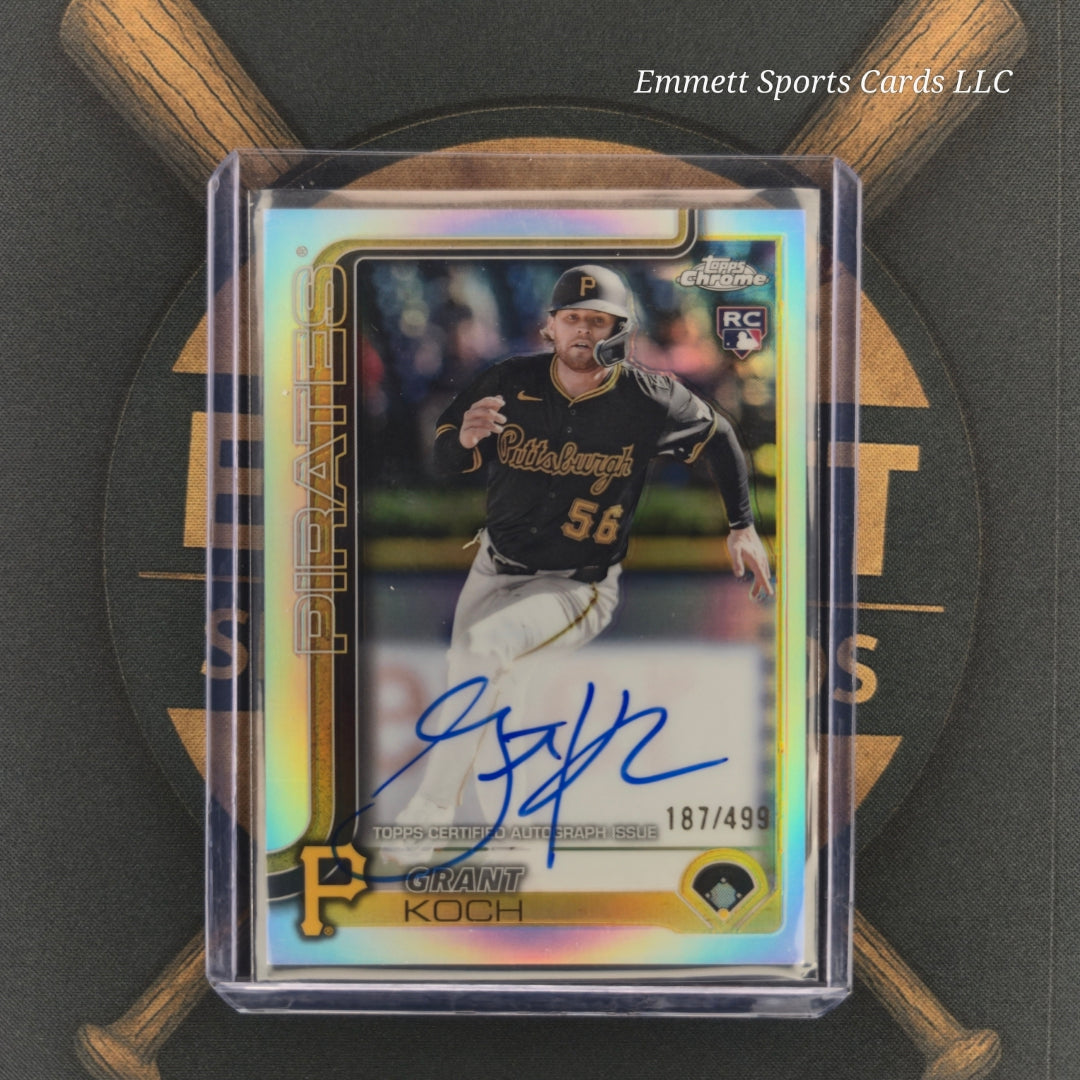2025 Topps Chrome Grant Koch Refractor Auto /499 | The Break Room Cards-1