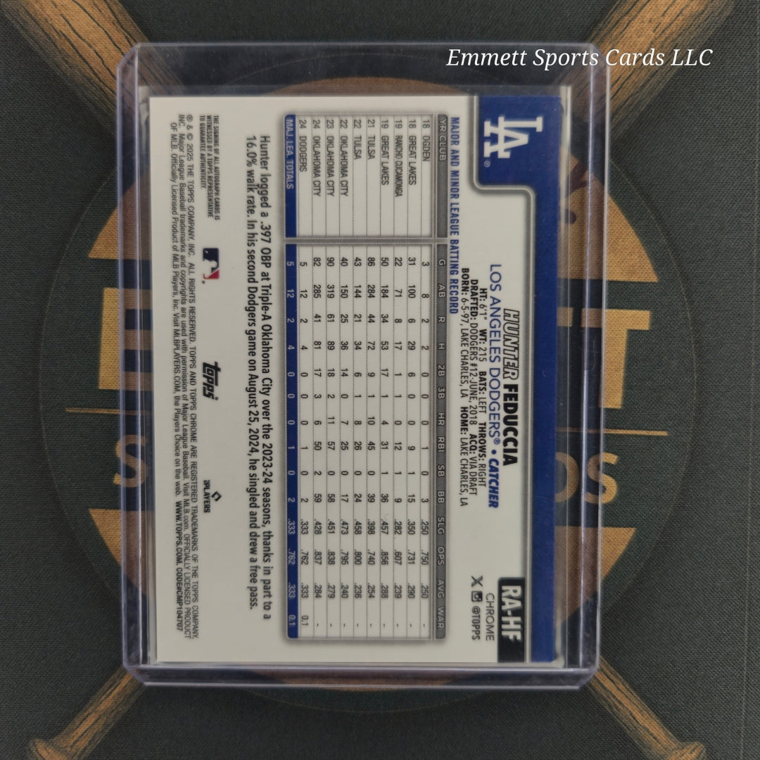 2025 Topps Chrome Hunter Feduccia Base Auto | The Break Room Cards-2