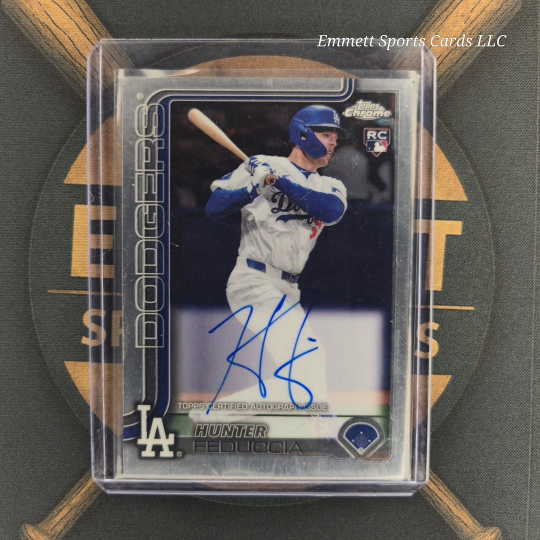 2025 Topps Chrome Hunter Feduccia Base Auto | The Break Room Cards-1