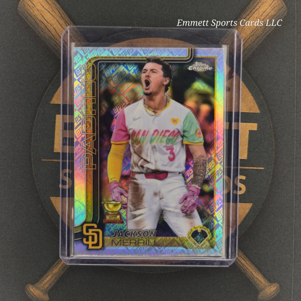 2025 Topps Chrome Jackson Merrill Logo Refractor | The Break Room Cards-1