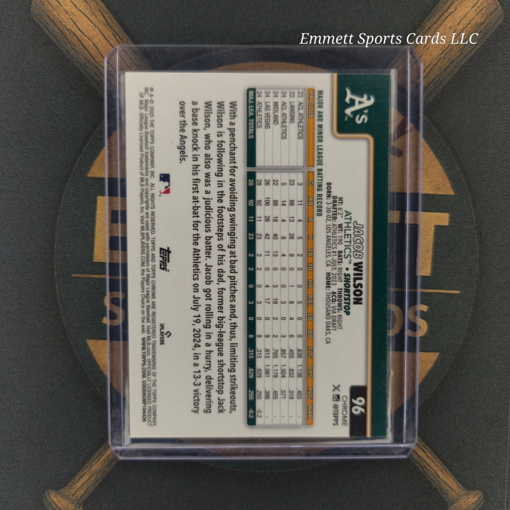 2025 Topps Chrome Jacob Wilson X-Fractor | The Break Room Cards-2