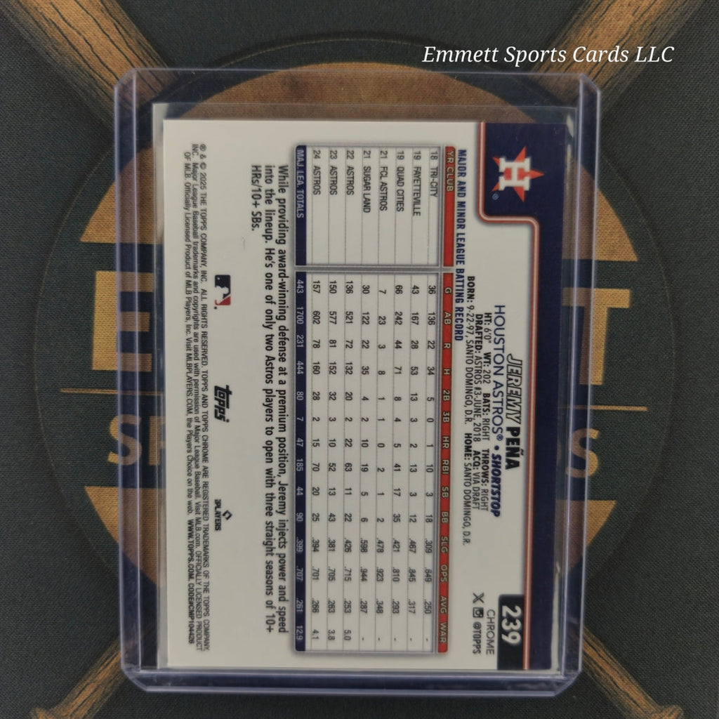 2025 Topps Chrome Jeremy Pena Green Wave Refractor /99 | The Break Room Cards-2