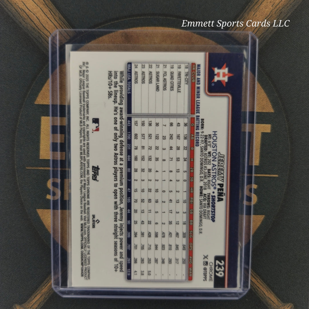 2025 Topps Chrome Jeremy Pena Green Wave Refractor /99 | The Break Room Cards-2