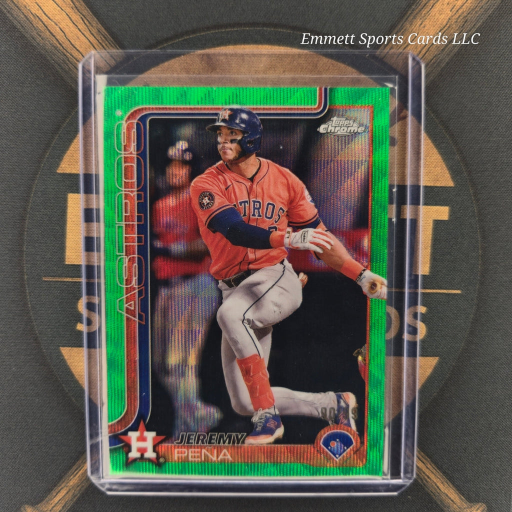 2025 Topps Chrome Jeremy Pena Green Wave Refractor /99 | The Break Room Cards-1