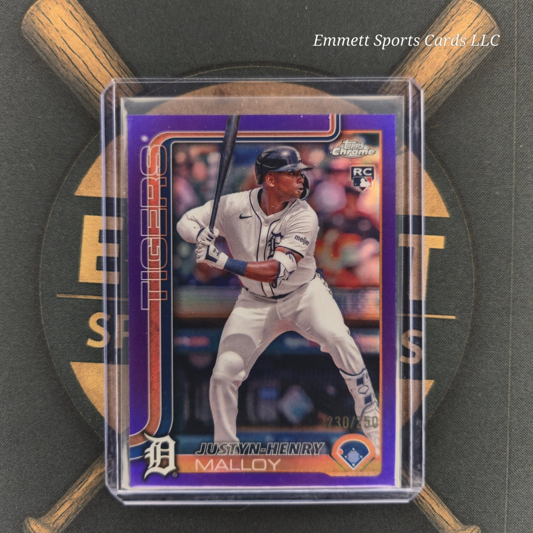 2025 Topps Chrome Justyn-Henry Malloy Purple Refractor /250 | The Break Room Cards-1