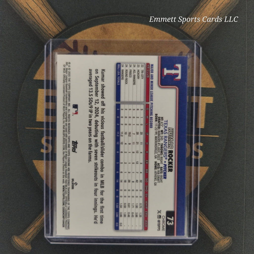 2025 Topps Chrome Kumar Rocker Raywave Refractor | The Break Room Cards-2