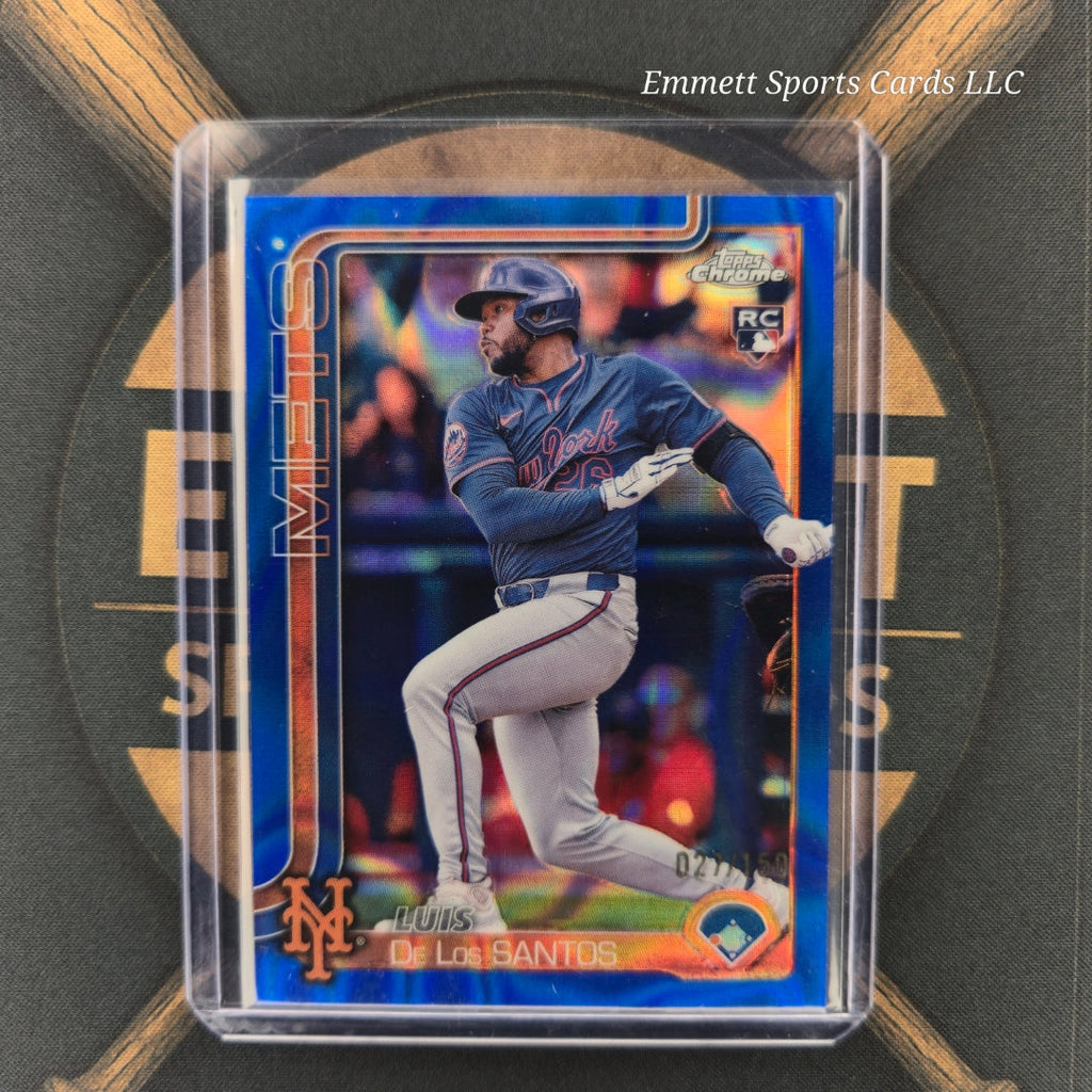 2025 Topps Chrome Luis De Los Santos Blue Lava Refractor /150 | The Break Room Cards-1