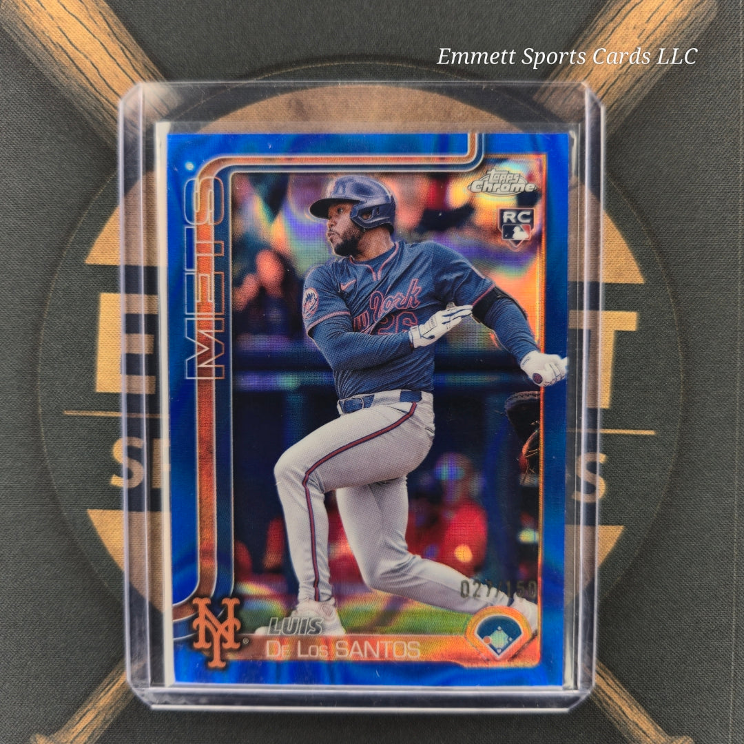 2025 Topps Chrome Luis De Los Santos Blue Lava Refractor /150 | The Break Room Cards-1