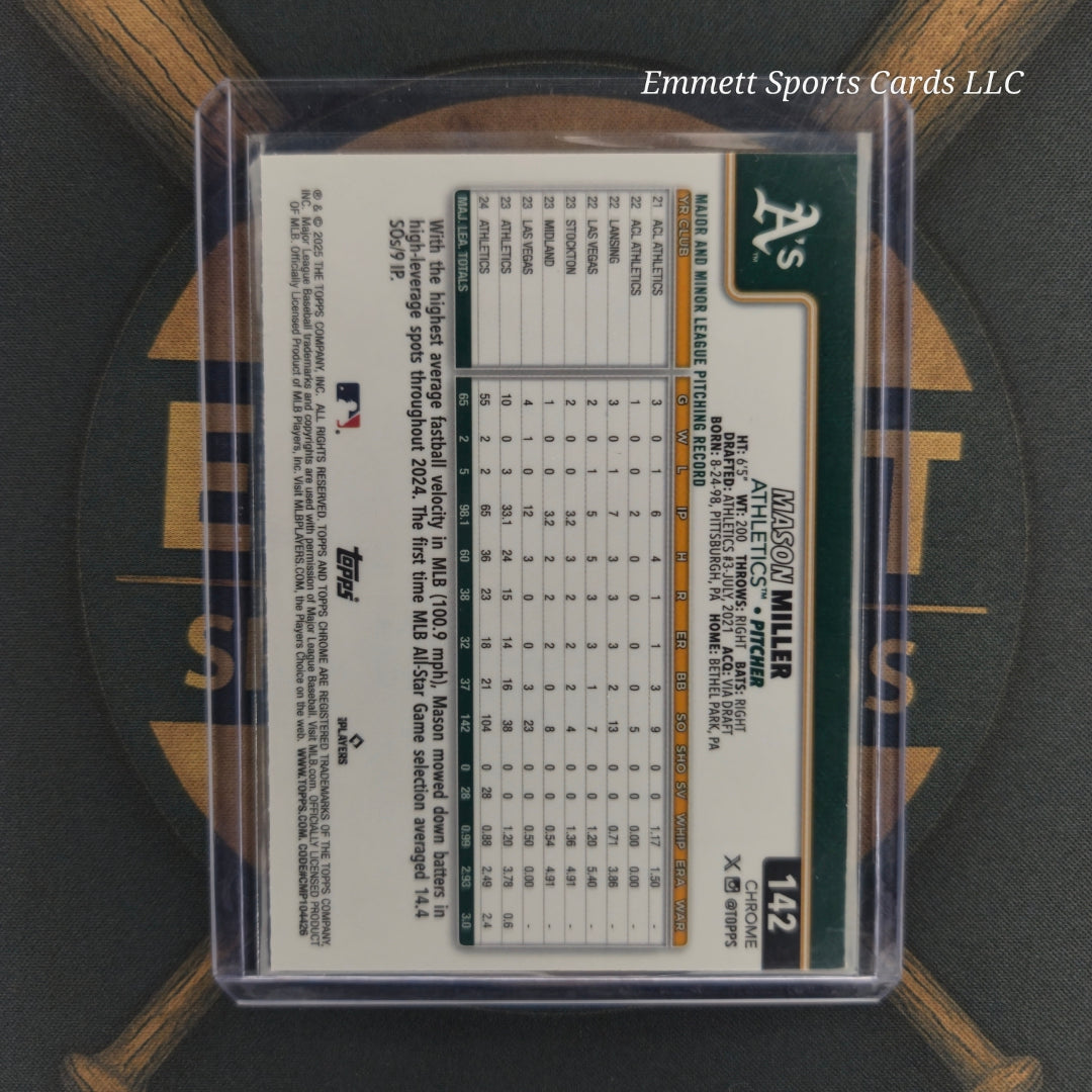 2025 Topps Chrome Mason Miller Raywave Refractor | The Break Room Cards-2