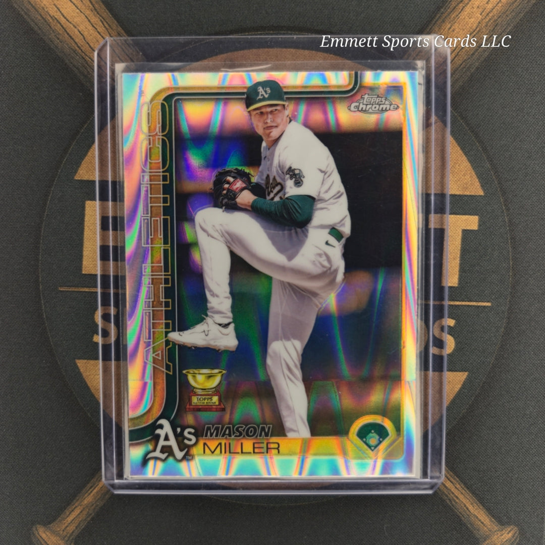 2025 Topps Chrome Mason Miller Raywave Refractor | The Break Room Cards-1