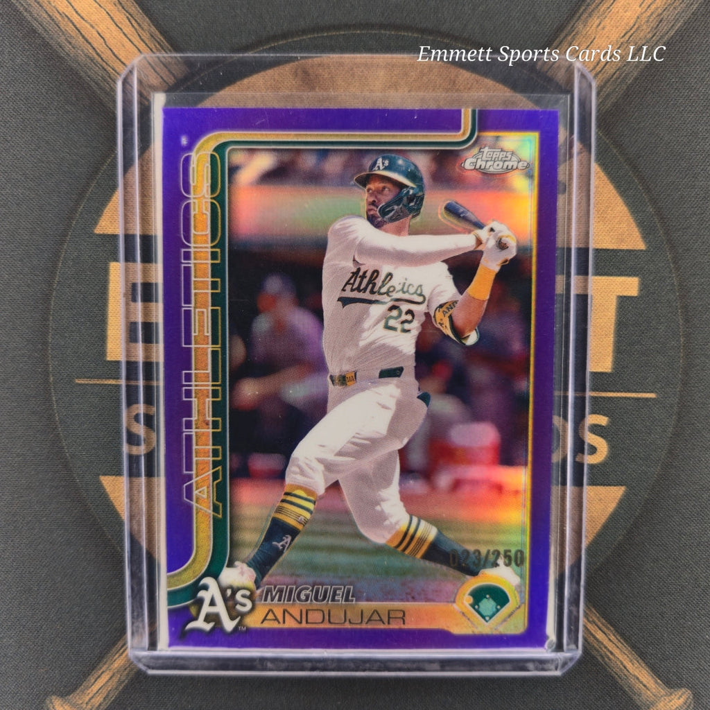 2025 Topps Chrome Miguel Andujar Purple Refractor /250 | The Break Room Cards-1