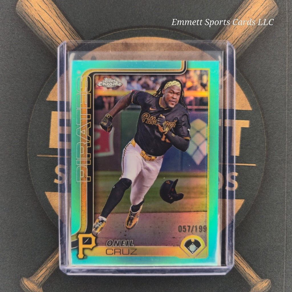 2025 Topps Chrome Oneil Cruz Aqua Refractor /199 | The Break Room Cards-1