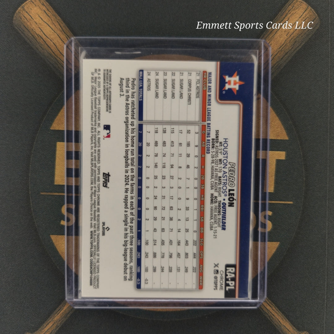 2025 Topps Chrome Pedro Leon Base Auto | The Break Room Cards-2