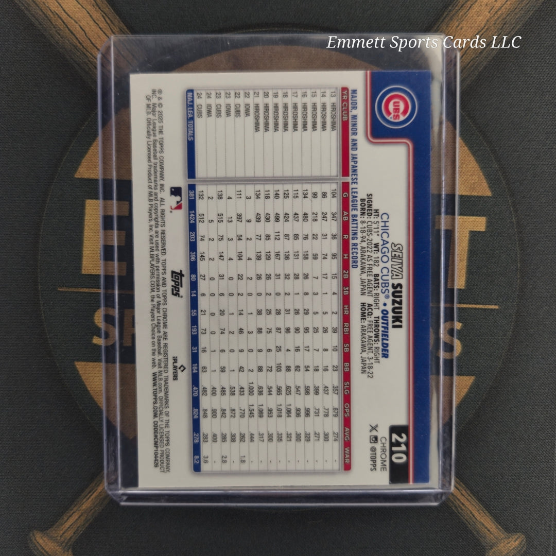 2025 Topps Chrome Seiya Suzuki Sepia Refractor | The Break Room Cards-2