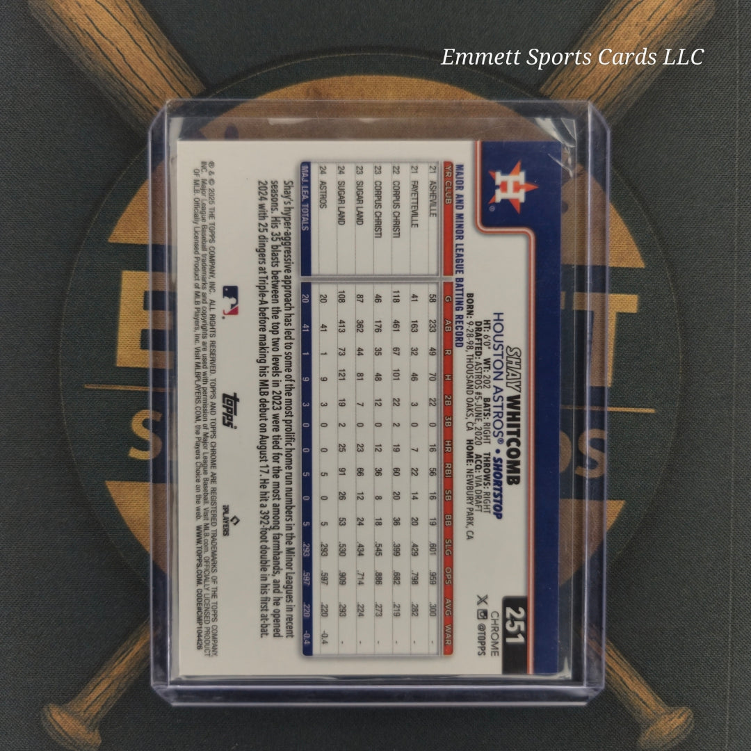 2025 Topps Chrome Shay Whitcomb Green Lava Refractor /99 | The Break Room Cards-2