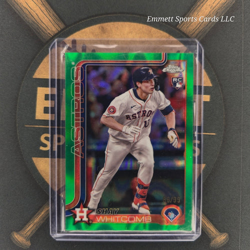 2025 Topps Chrome Shay Whitcomb Green Lava Refractor RC /99 | The Break Room Cards-1
