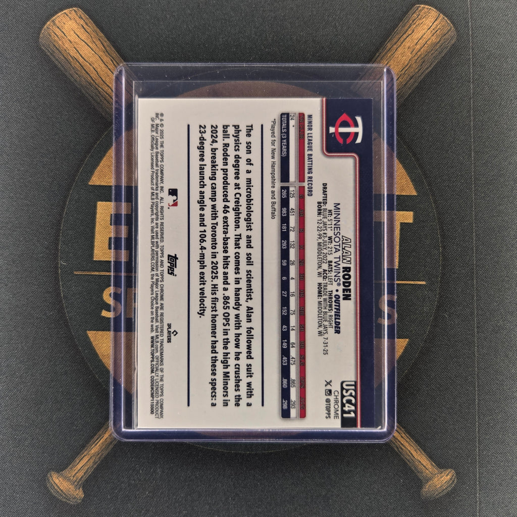 2025 Topps Chrome Update Alan Roden Purple | The Break Room Cards™-2