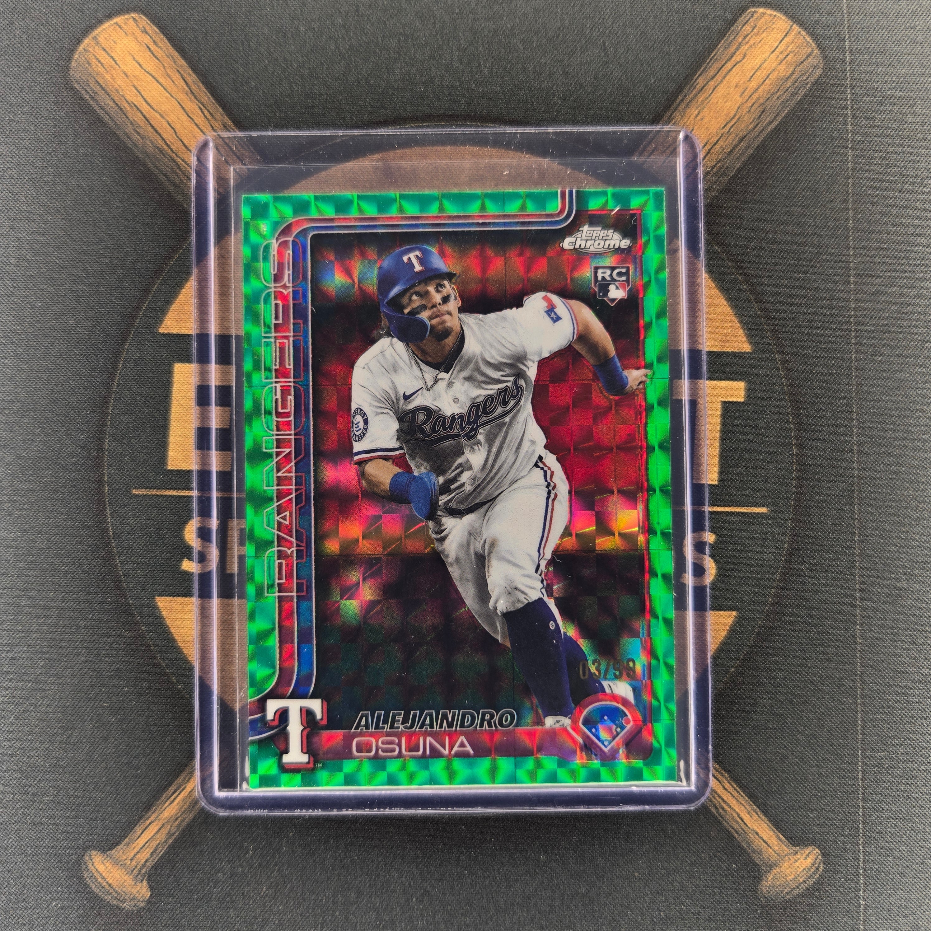 2025 Topps Chrome Update Alejandro Osuna Green Geometric | The Break Room Cards™-1