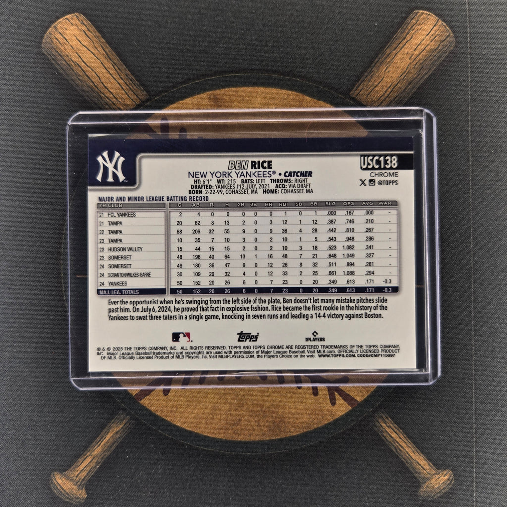2025 Topps Chrome Update Ben Rice Image Variation | The Break Room Cards™-2