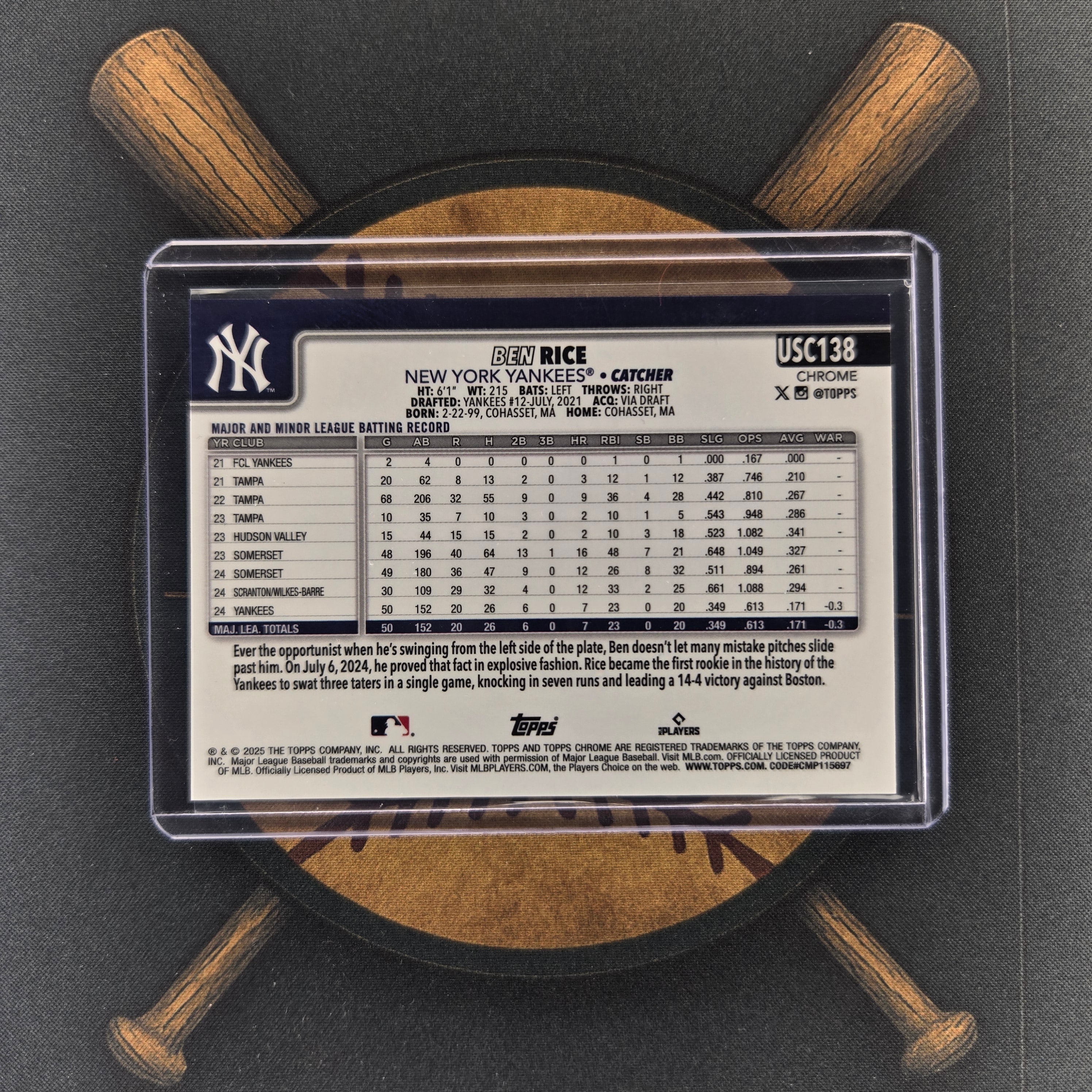 2025 Topps Chrome Update Ben Rice Image Variation | The Break Room Cards™-2