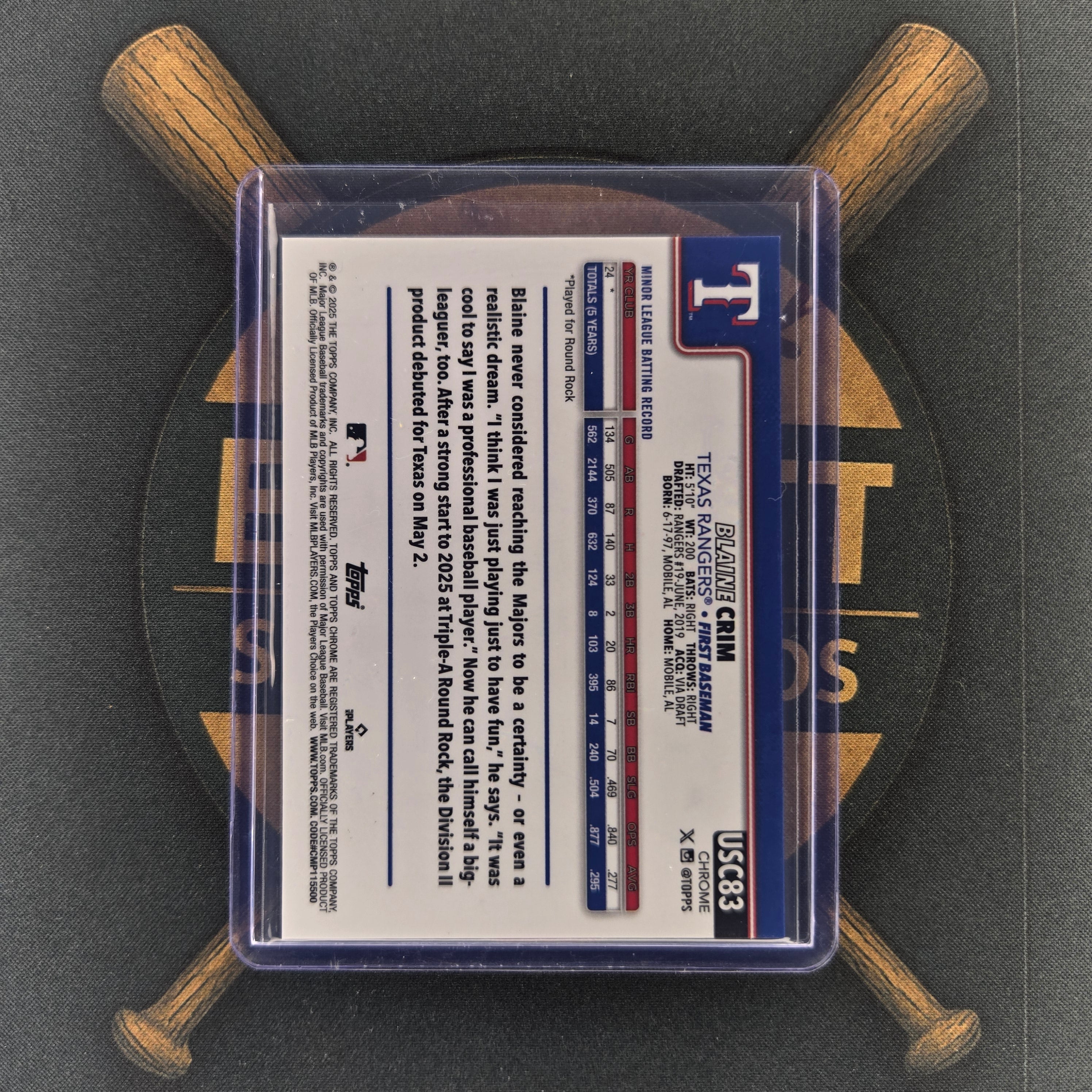 2025 Topps Chrome Update Blaine Crim Orange | The Break Room Cards™-2