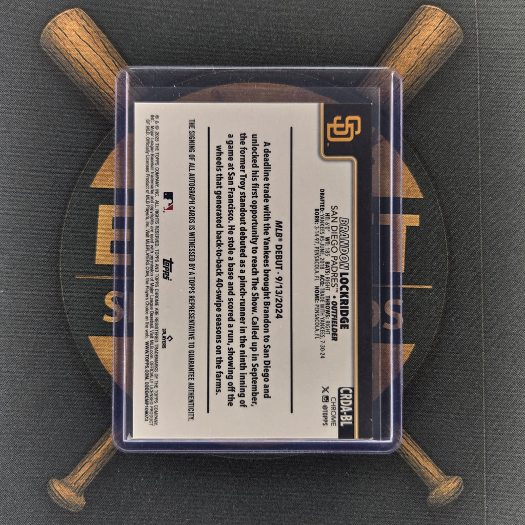 2025 Topps Chrome Update Brandon Lockridge Blue Auto | The Break Room Cards™-2
