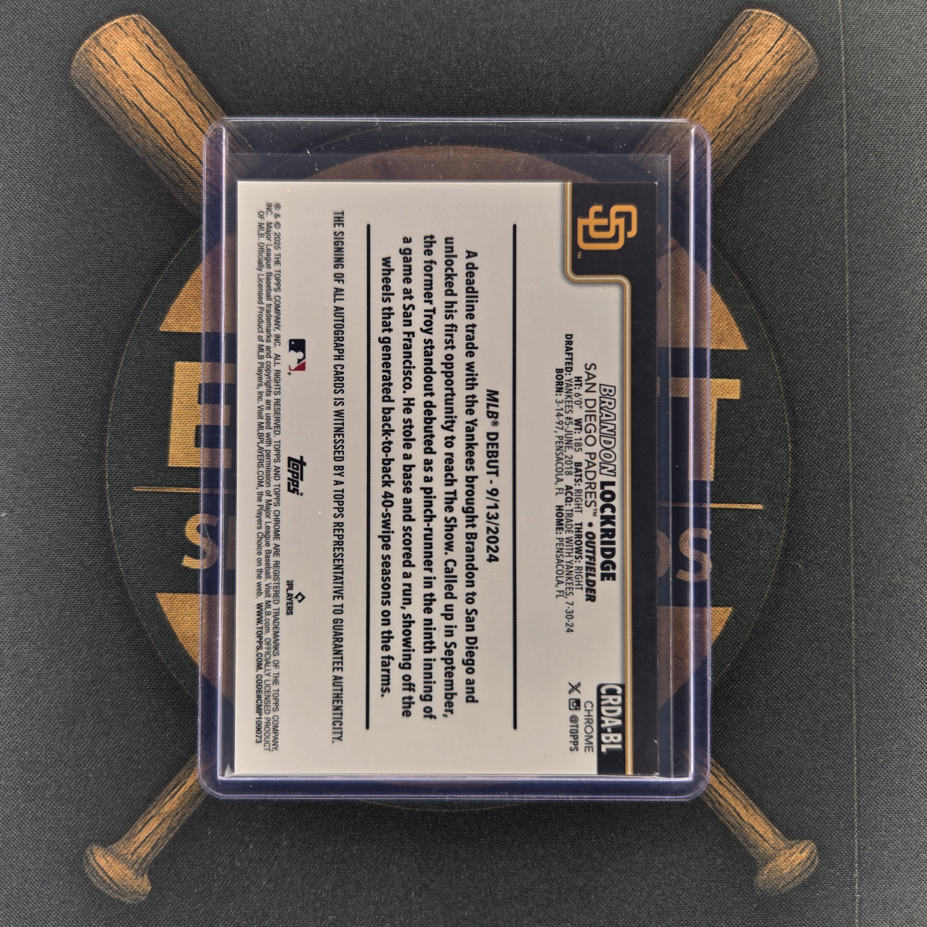 2025 Topps Chrome Update Brandon Lockridge Blue Auto | The Break Room Cards™-2