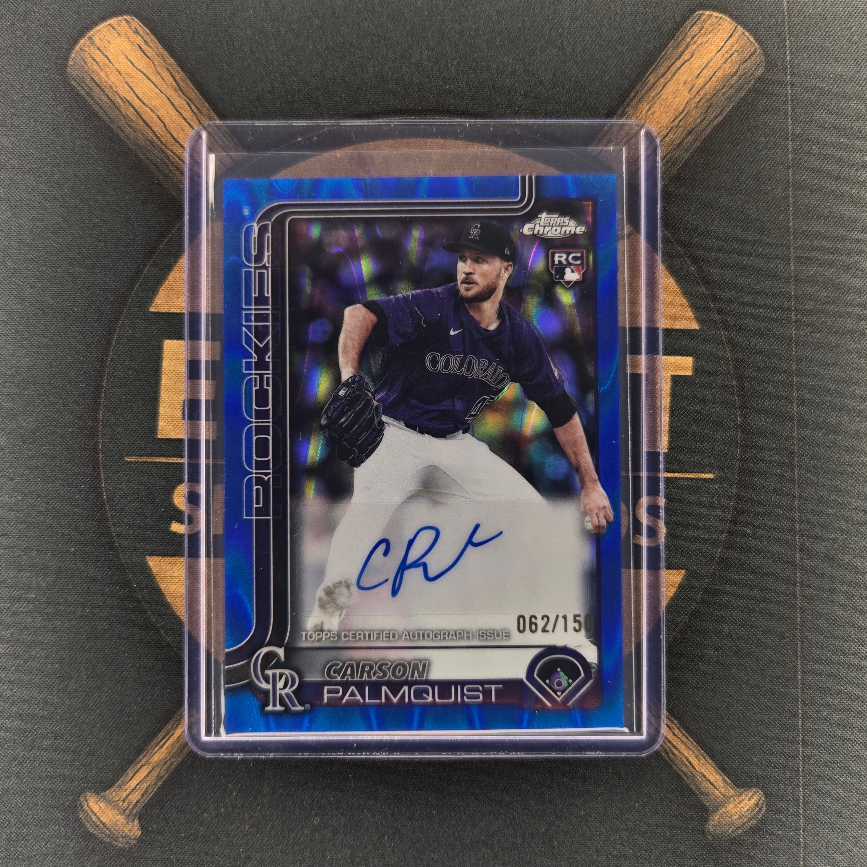 2025 Topps Chrome Update Carson Palmquist Blue Lava Auto | The Break Room Cards™-1