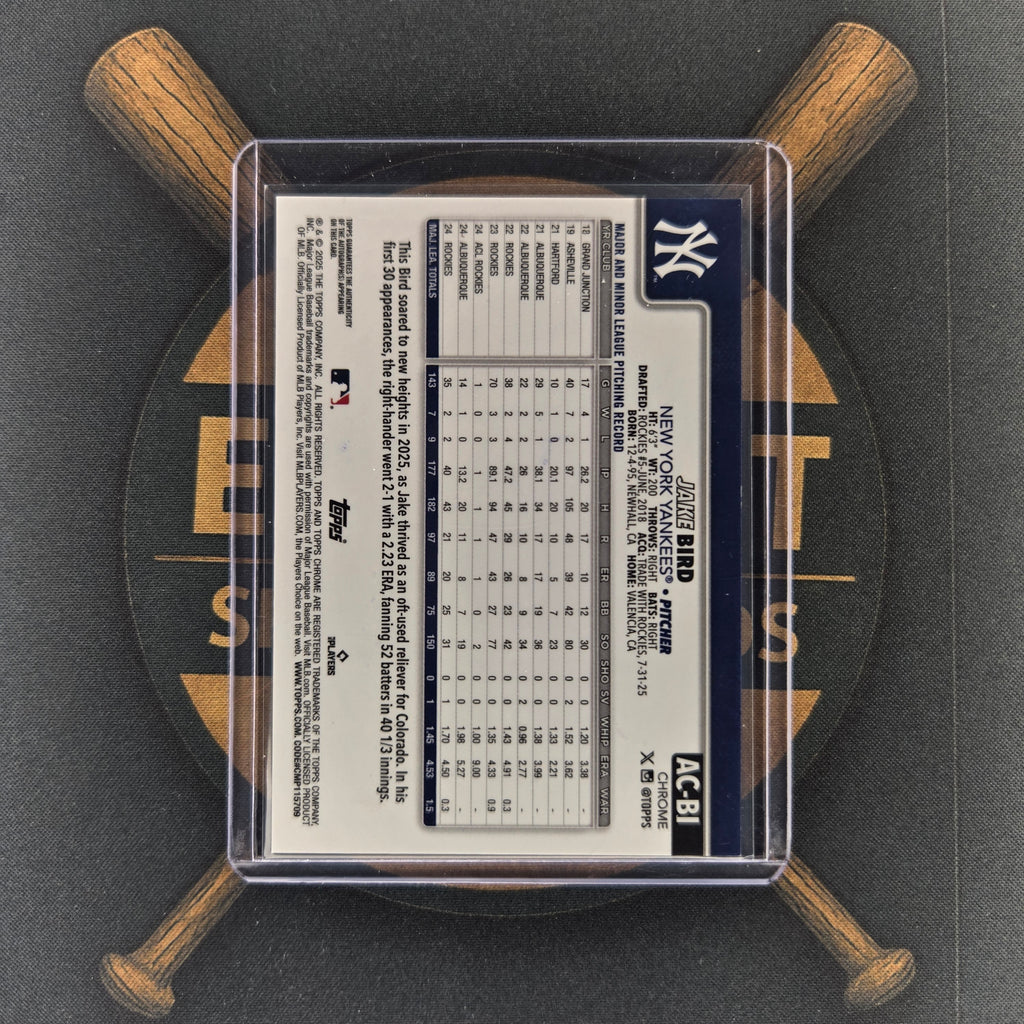 2025 Topps Chrome Update Jake Bird Purple Auto | The Break Room Cards™-2