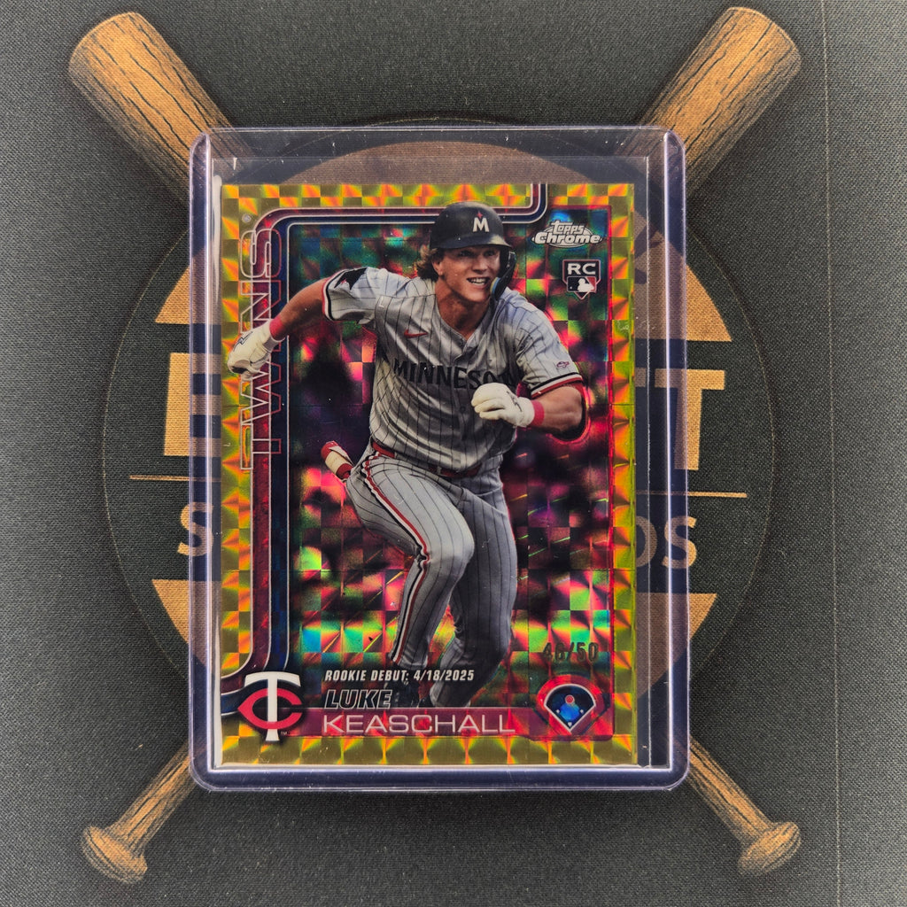 2025 Topps Chrome Update Luke Keaschall Gold Geometric | The Break Room Cards™-1