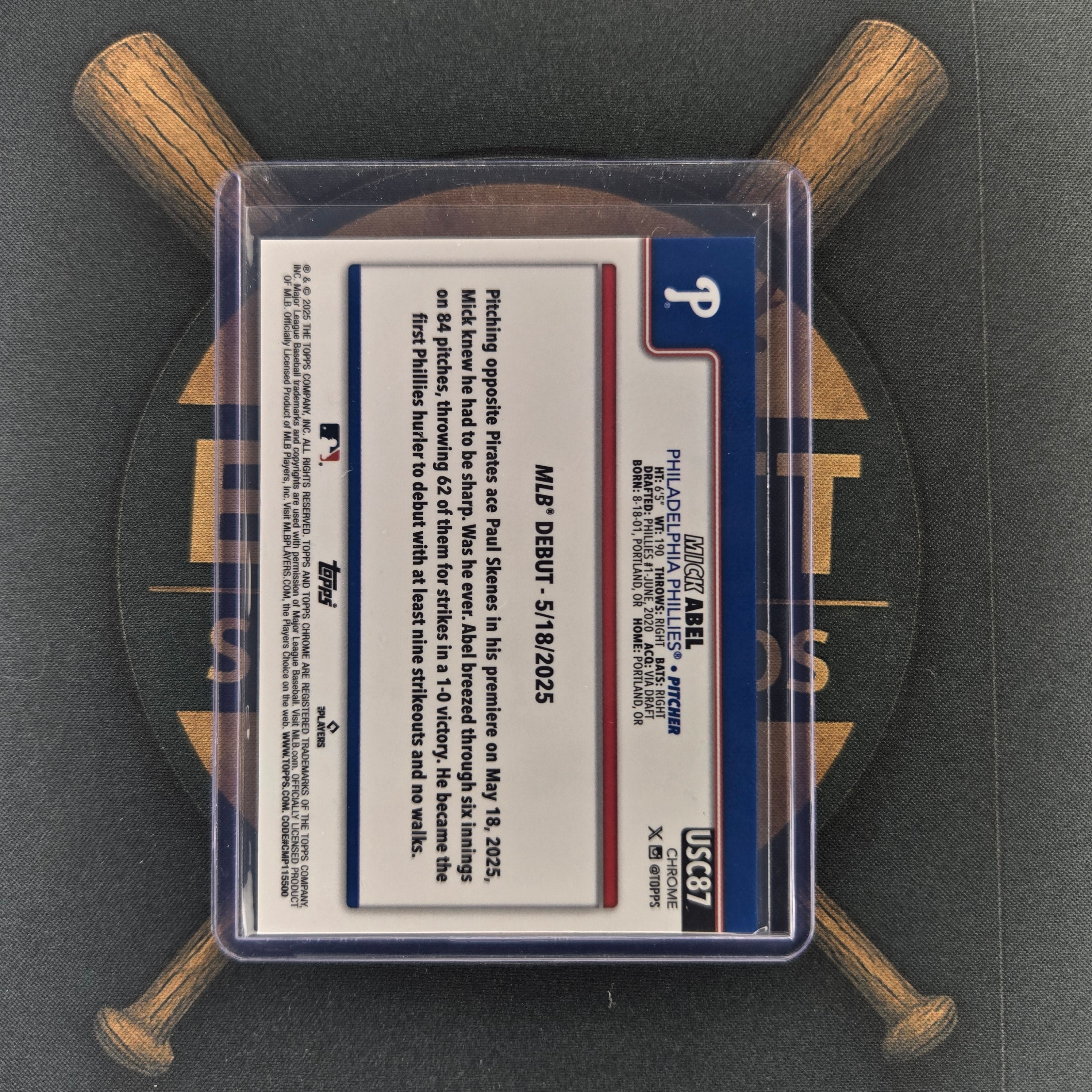 2025 Topps Chrome Update Mick Abel Gold Geometric | The Break Room Cards™-2