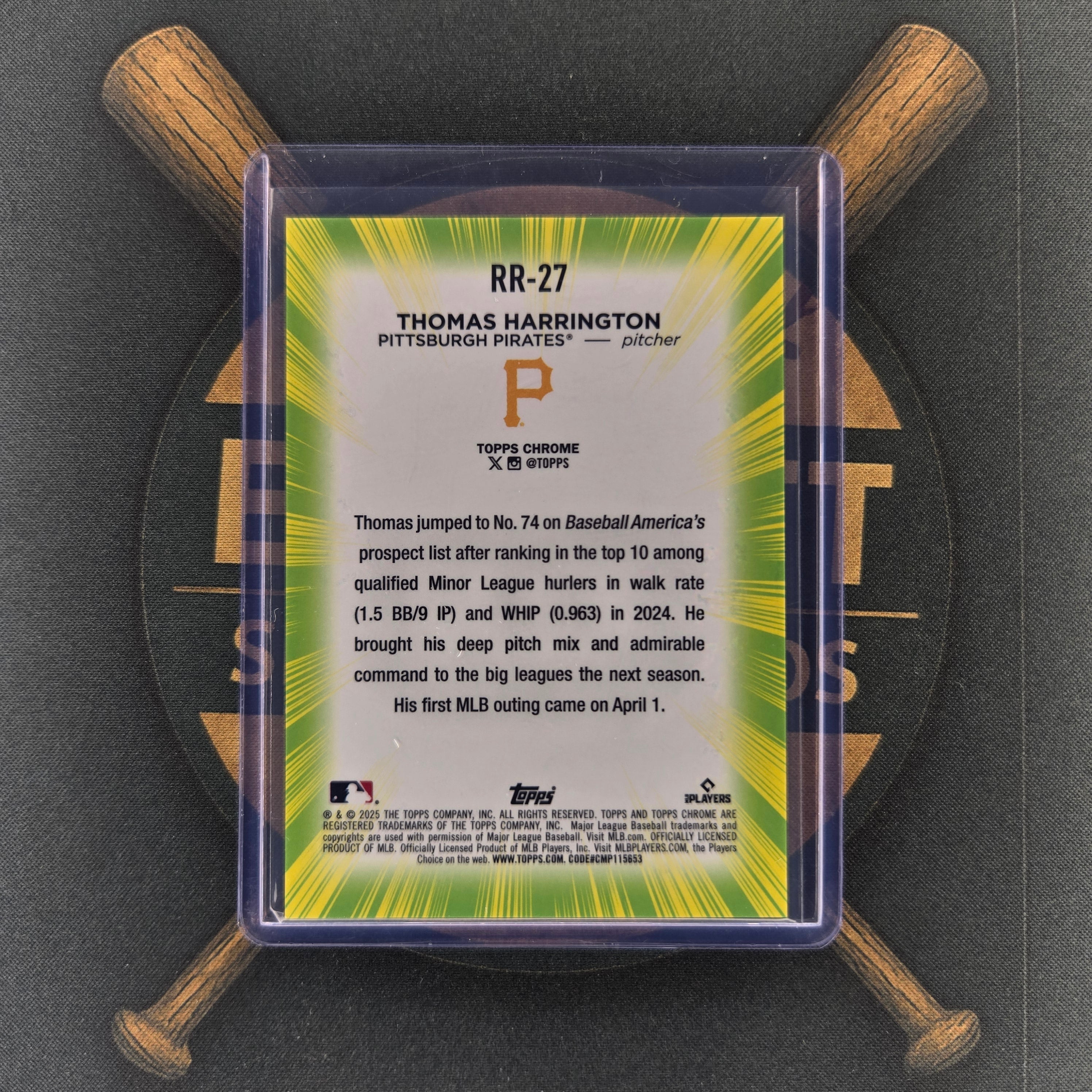 2025 Topps Chrome Update Thomas Harrington Radiating Rookie | The Break Room Cards™-2