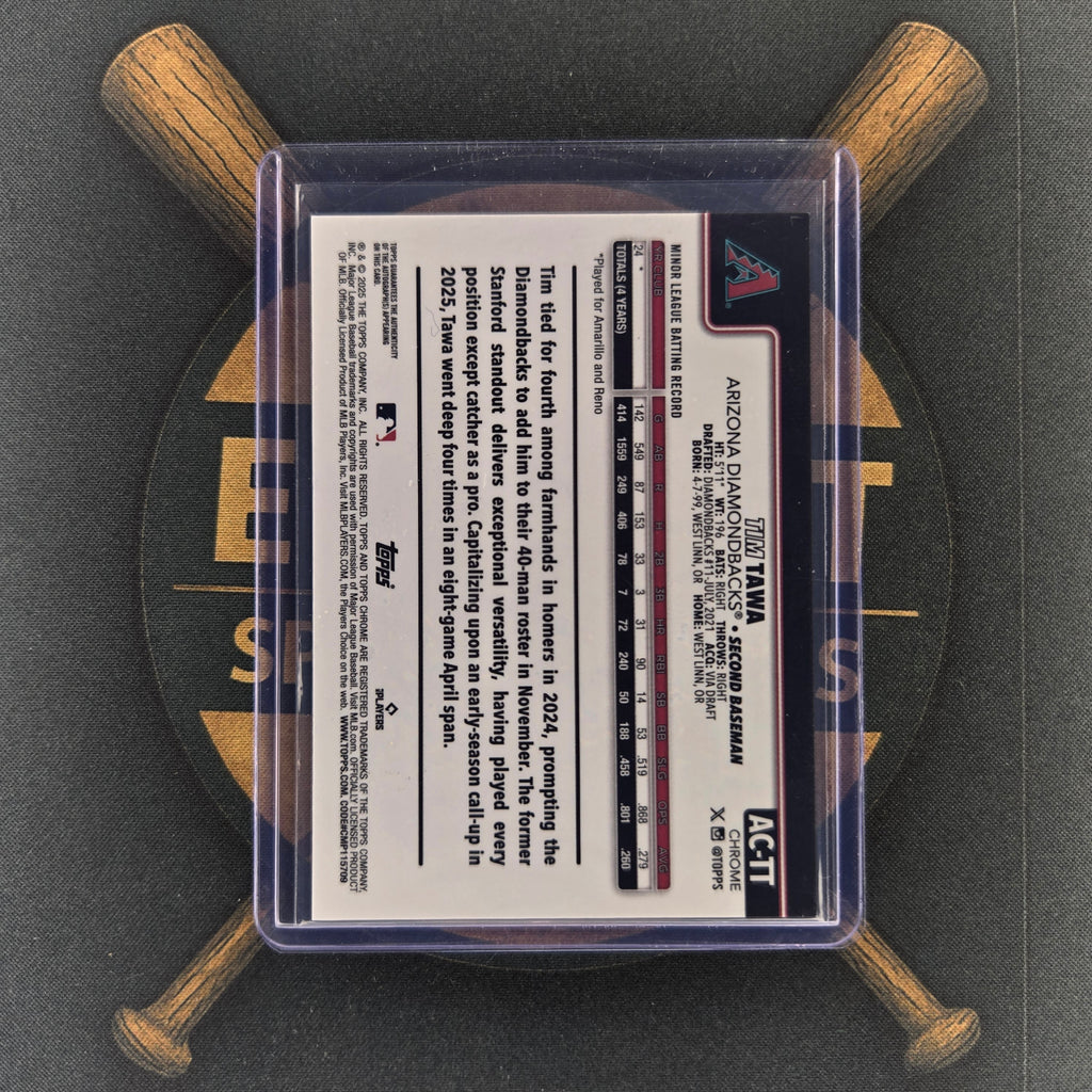 2025 Topps Chrome Update Tim Tawa Purple Speckle Auto | The Break Room Cards™-2