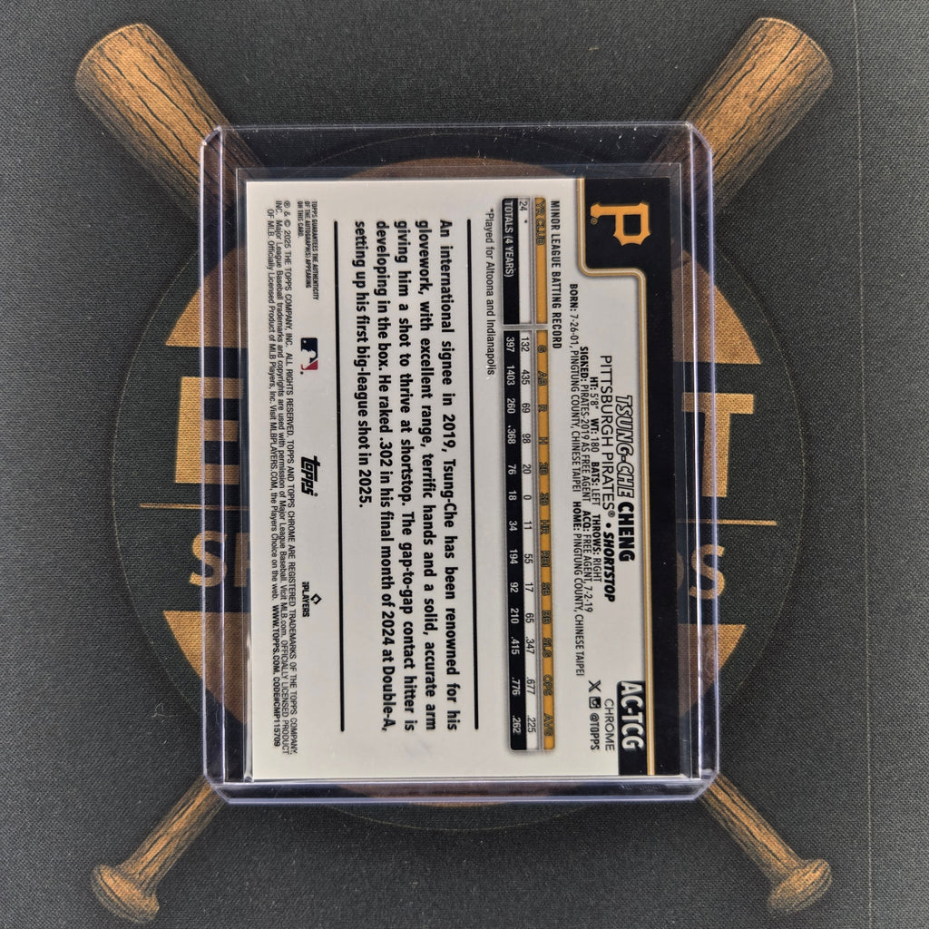 2025 Topps Chrome Update Tsung-Che Cheng Aqua Wave Auto | The Break Room Cards™-2