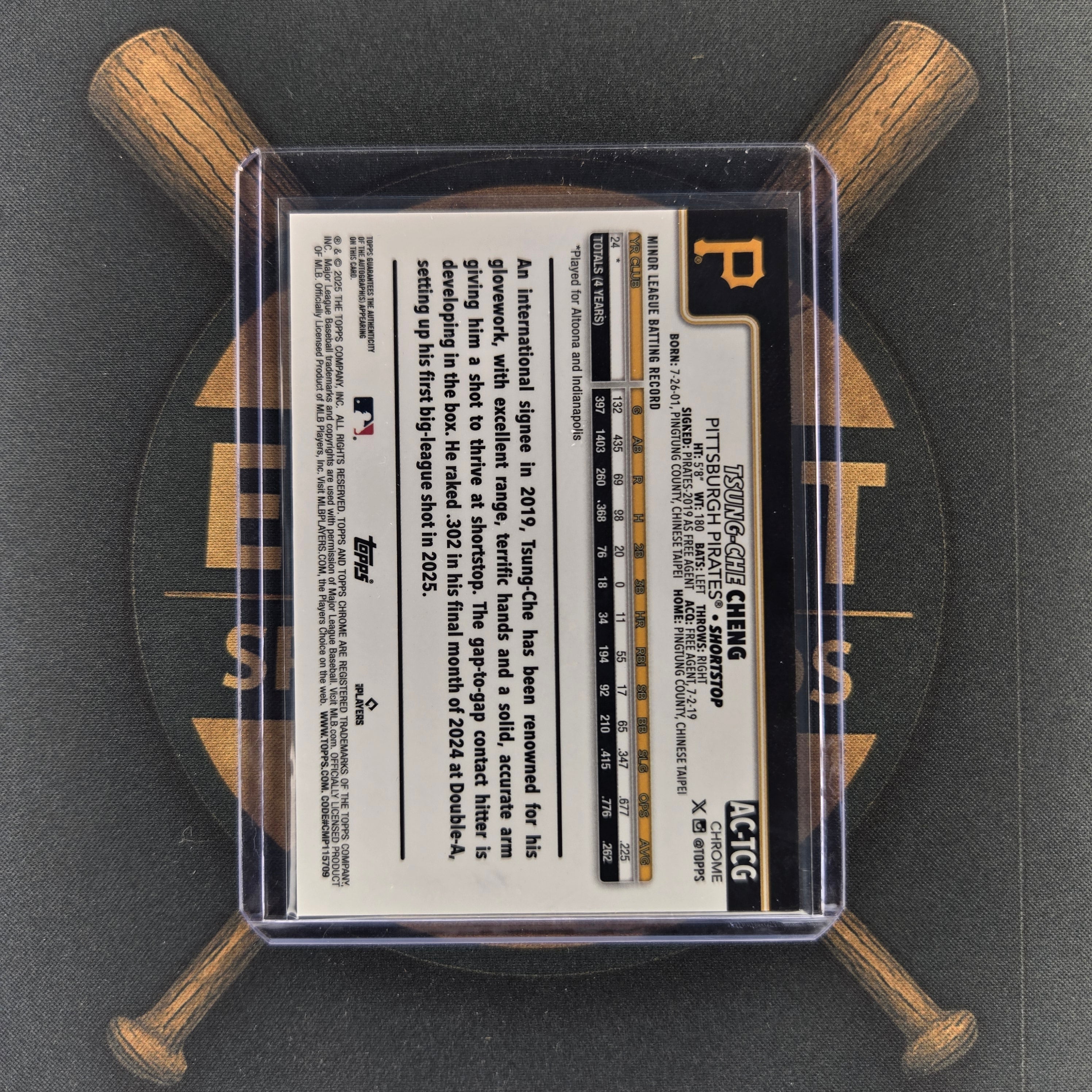 2025 Topps Chrome Update Tsung-Che Cheng Aqua Wave Auto | The Break Room Cards™-2