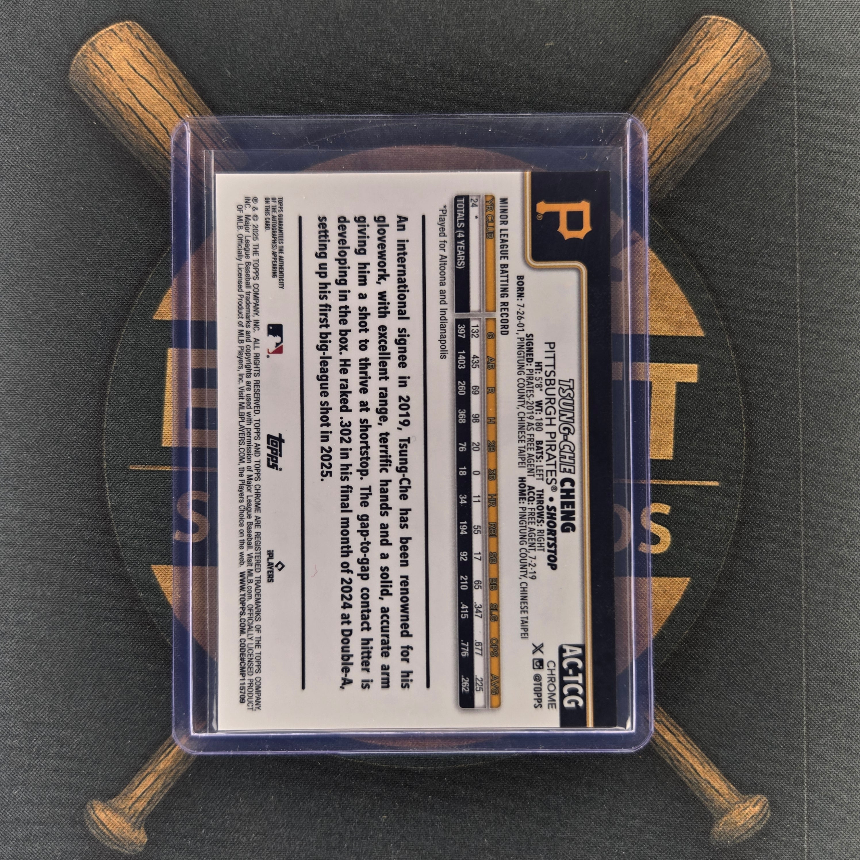 2025 Topps Chrome Update Tsung-Che Cheng Purple Auto | The Break Room Cards™-2